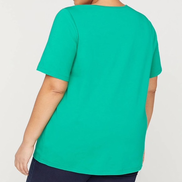 Catherine’s teal stretch tee shirt Size 2x - Picture 2 of 5